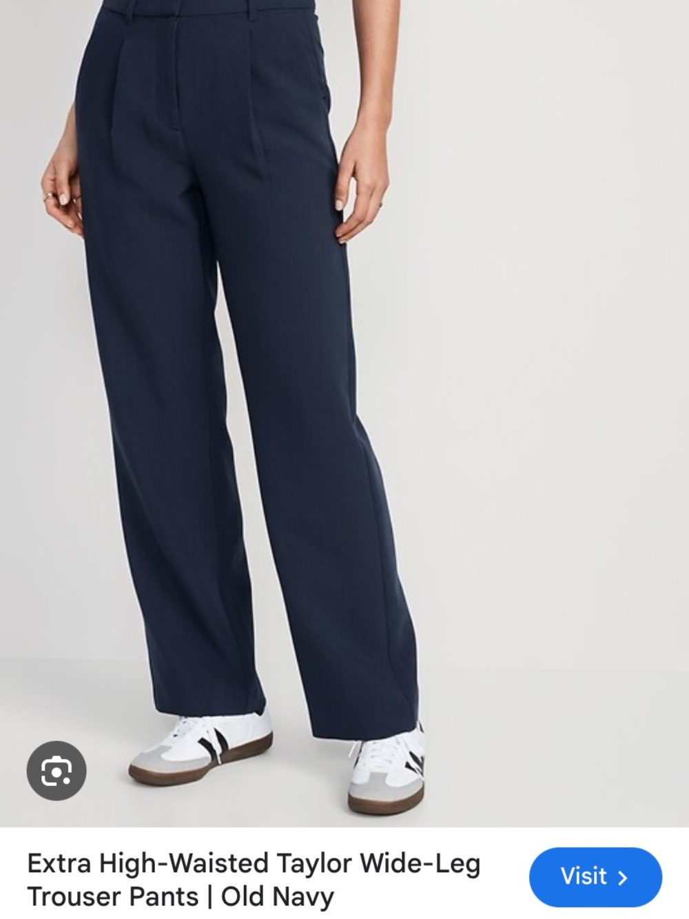 Old Navy Extra High-Waist Wide-Leg Trousers — Navy Blue